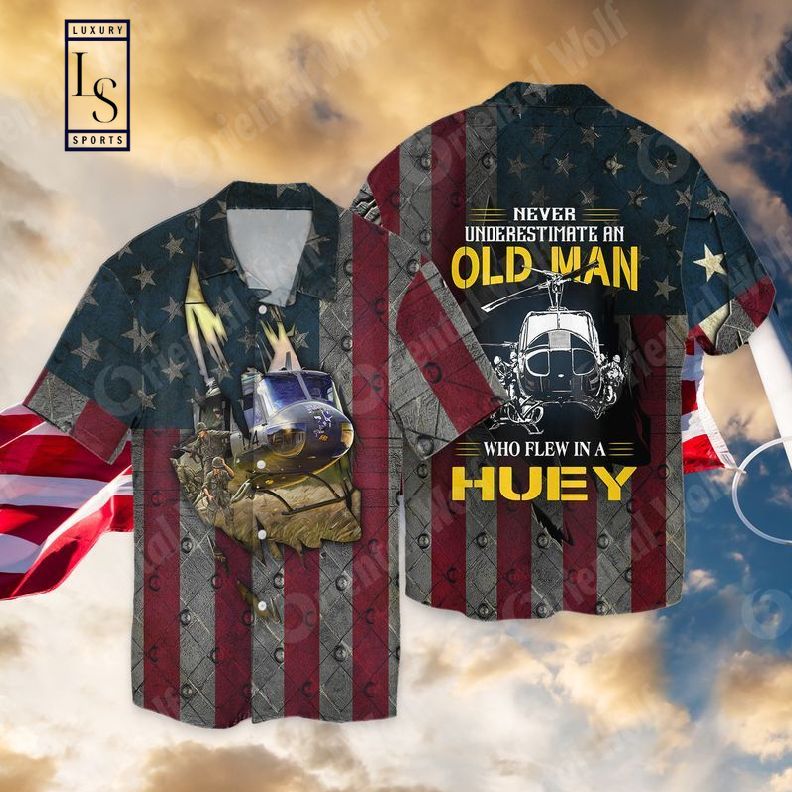 4th Of July Independence Day Helicopter Hawaiian Shirt