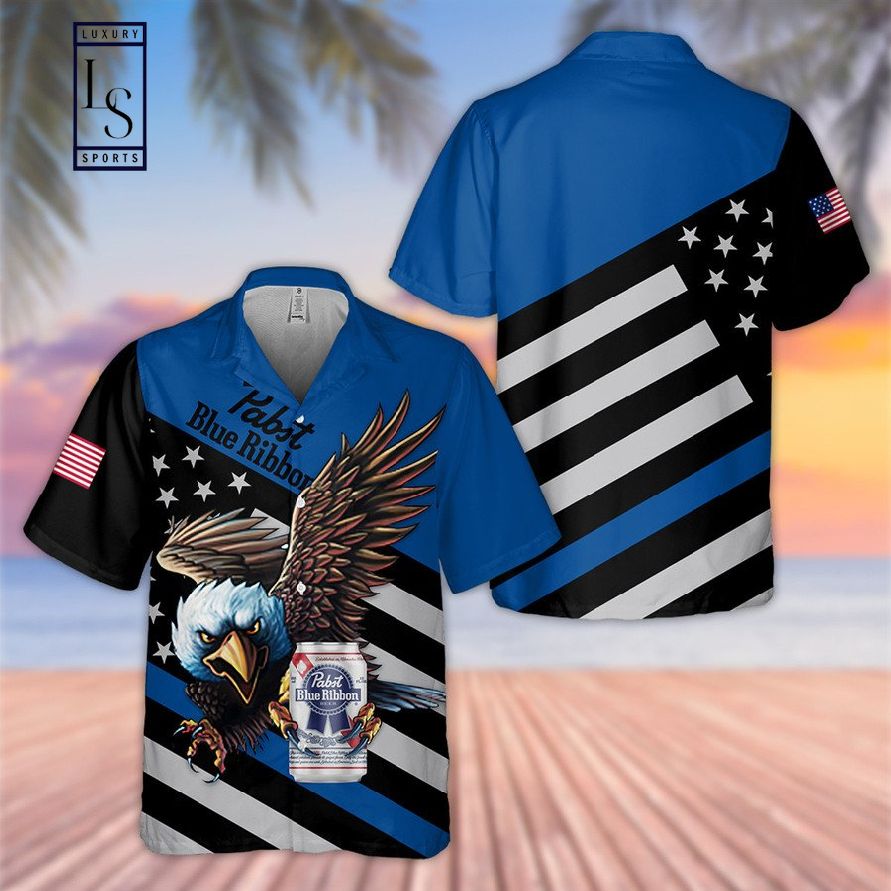 Pabst Blue Ribbon Eagle Hawaiian Shirt