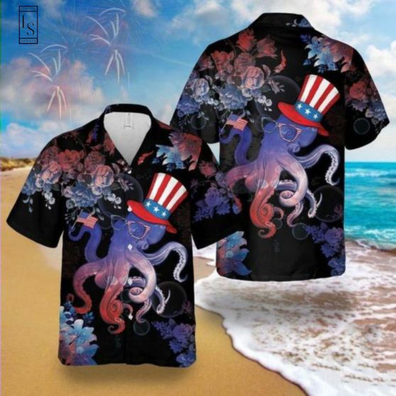 American Octopus 4th Of July Hawaiian Shirt