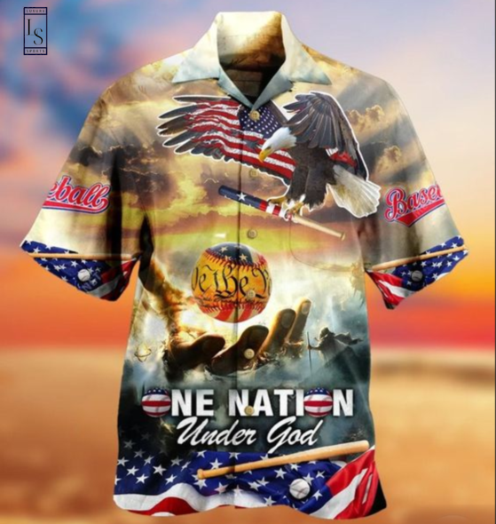 American One Nation Under God Hawaiian Shirt