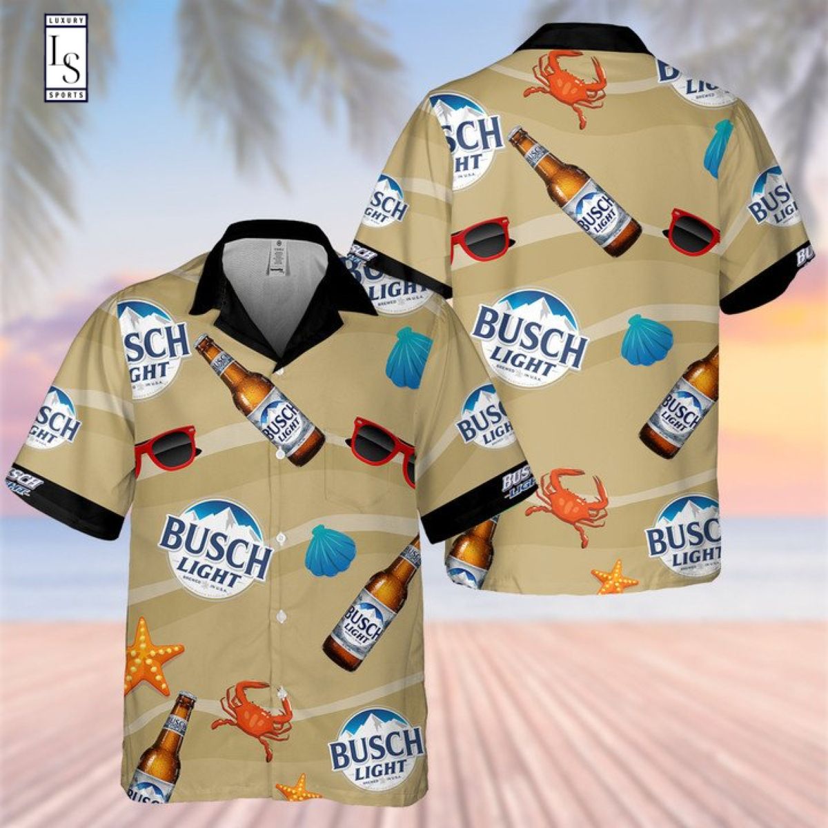 Busch Light Beach Personalized Hawaiian Shirt