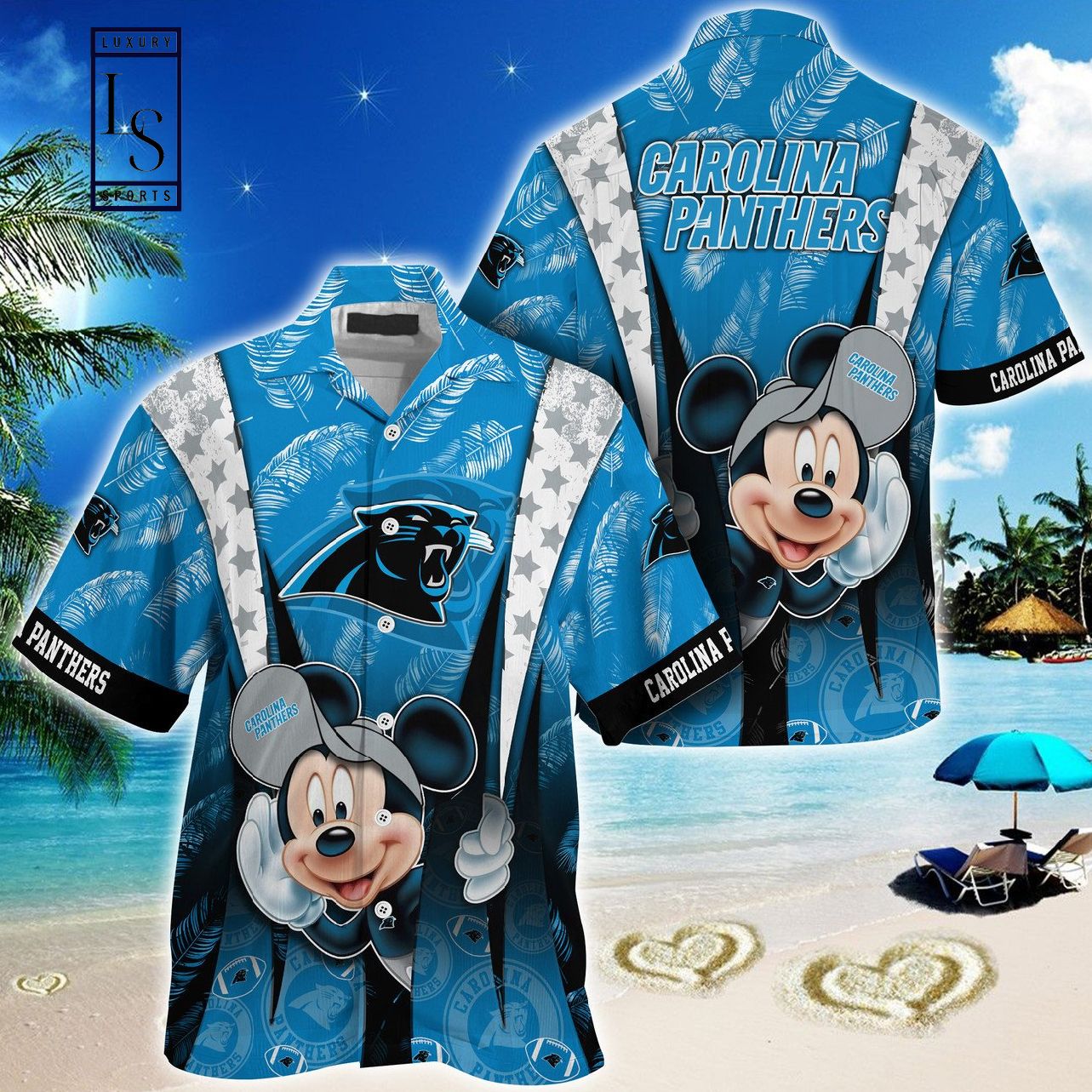 Carolina Panthers Mickey Mouse Hawaiian Shirt