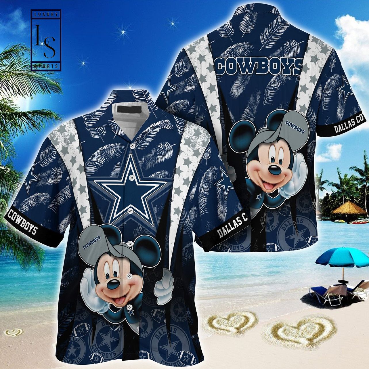 Dallas Cowboys Mickey Mouse Hawaiian Shirt