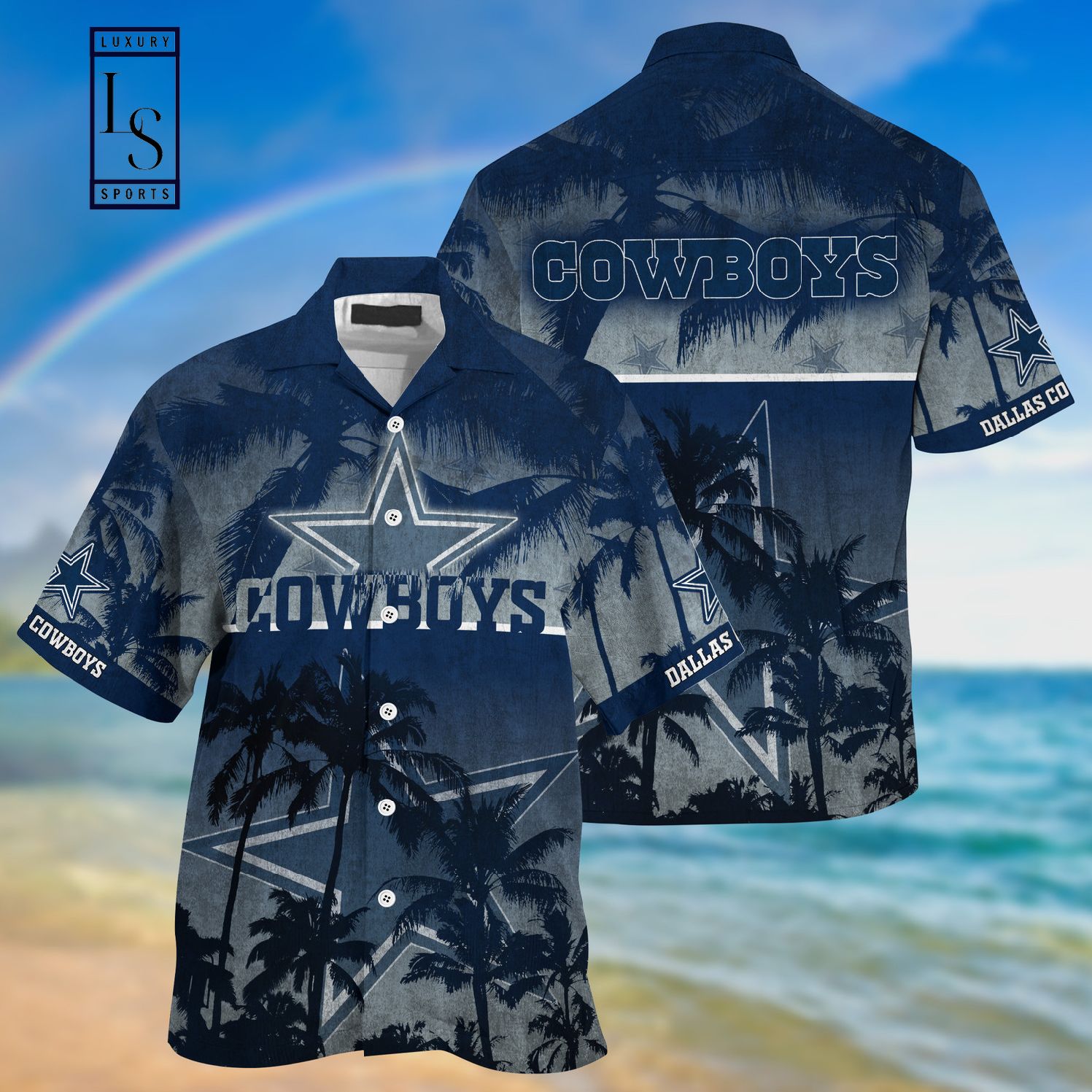 Dallas Cowboys Palm Hawaiian Shirt