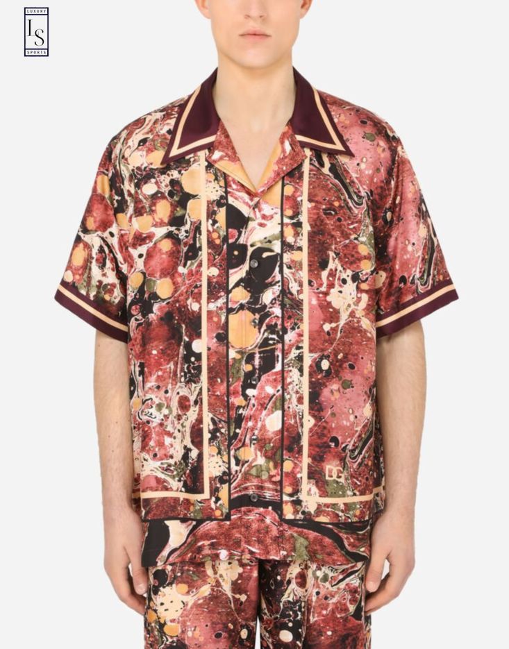 Dolce & Gabbana Marbled Hawaiian Shirt