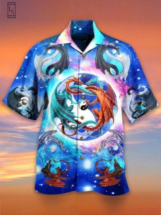 Dragon Multicolor Design Hawaiian Shirt