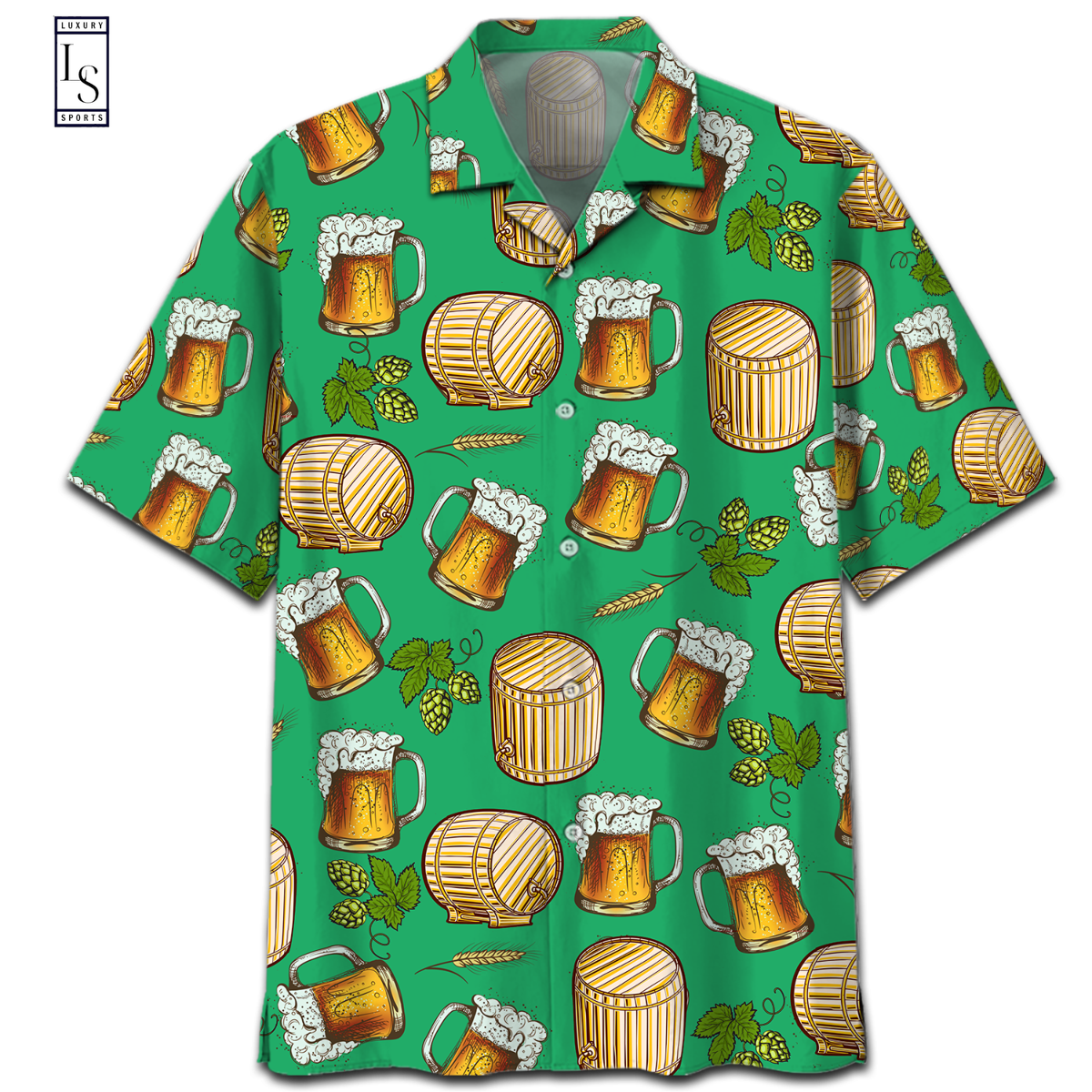 Famille Beer Pattern Hawaiian Shirt