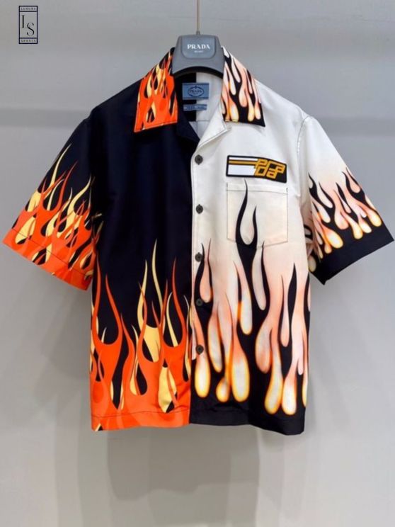 Flame Prada Hawaiian Shirt