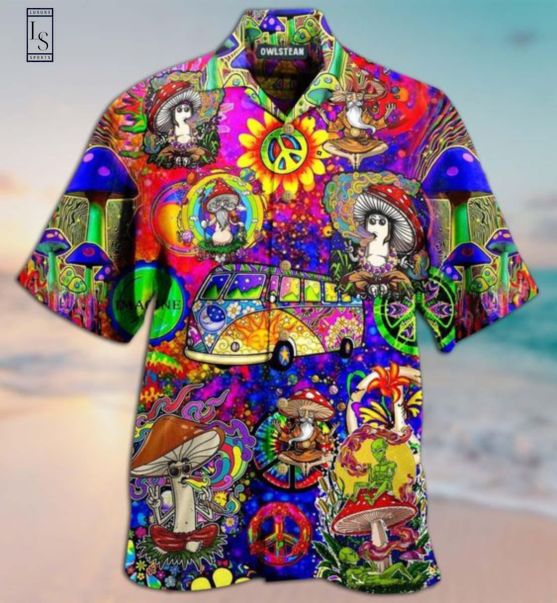 Hippie Mushroom Funny Trip Hawaiian Shirt