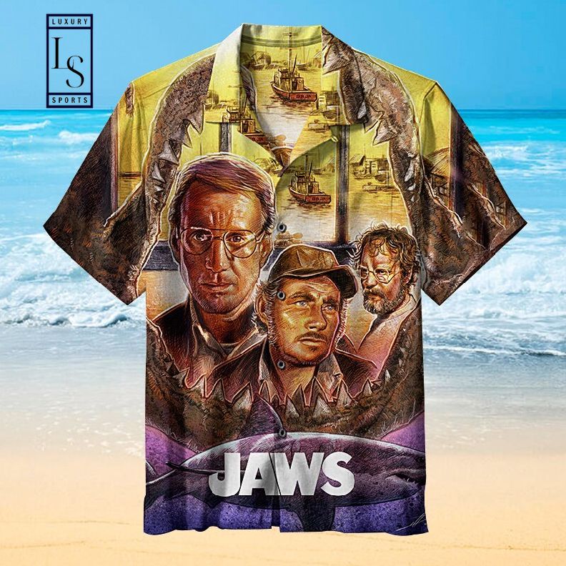 Jaws movie poster Hawaiian shirt