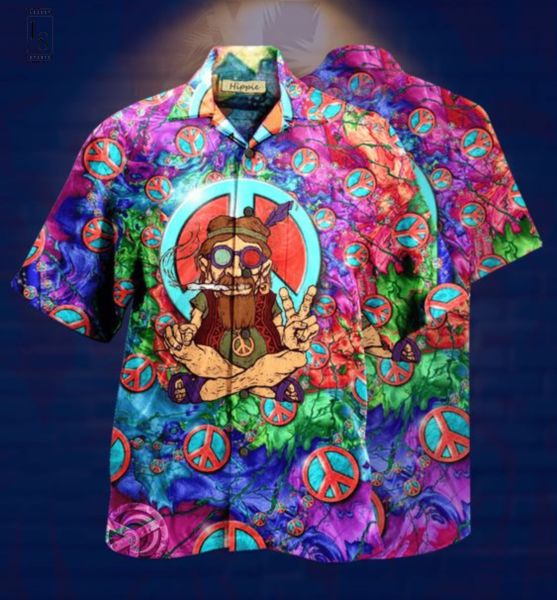 Old Man Hippie Hawaiian Shirt