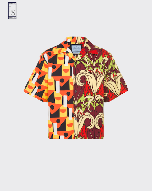 Prada Double Match Hawaiian Shirt