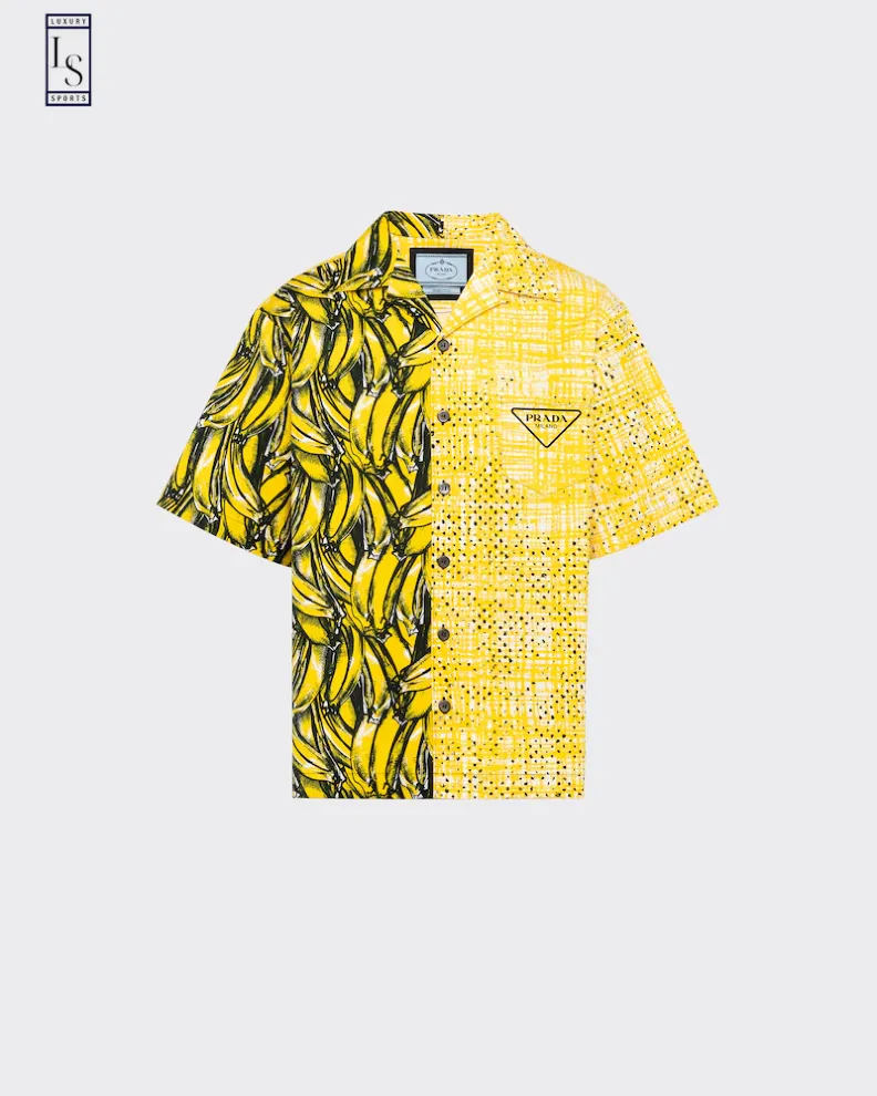 Prada Double Match Poplin Hawaiian Shirt