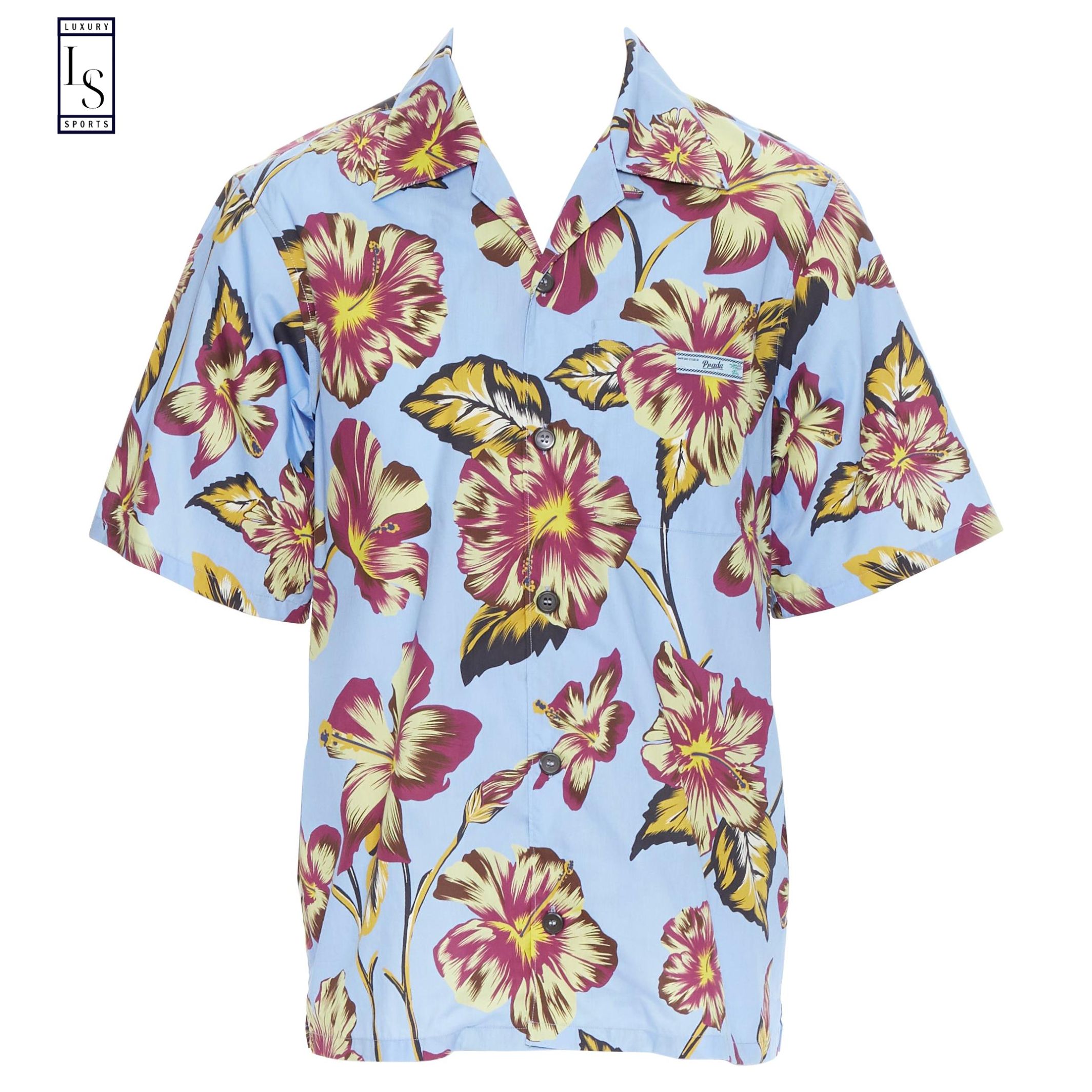 Prada Hibiscus Floral Hawaiian Shirt