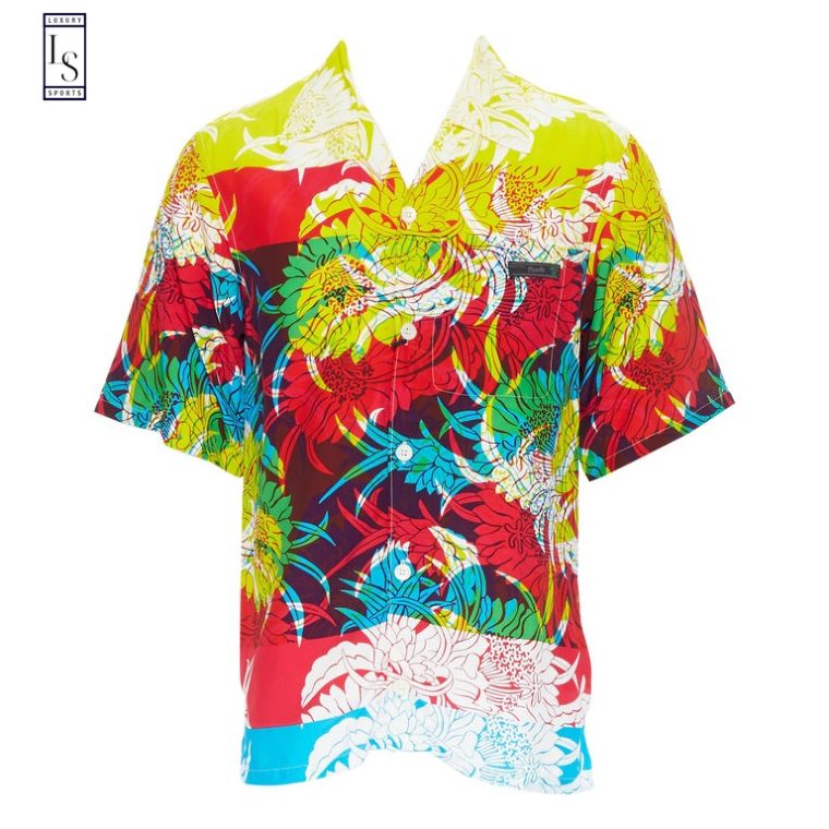 Prada Psychedelic Hibiscus Hawaiian Shirt