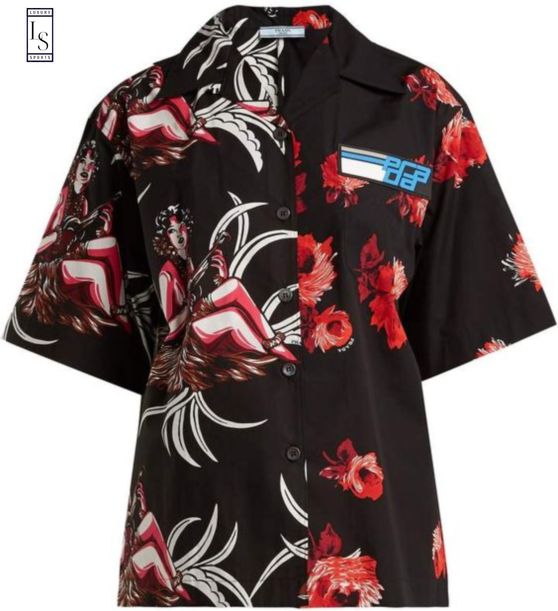 Prada Rose & Girl Hawaiian Shirt