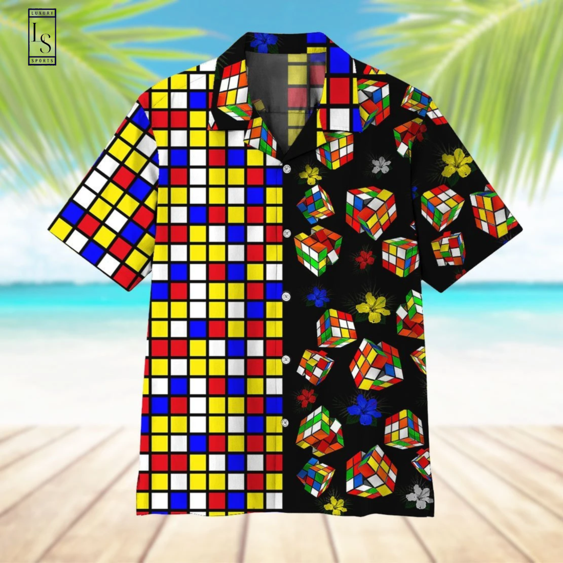 Rubik 3d Hawaiian Shirt