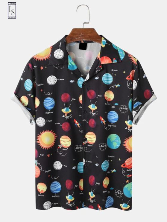 Solar System Colorful Hawaiian Shirt