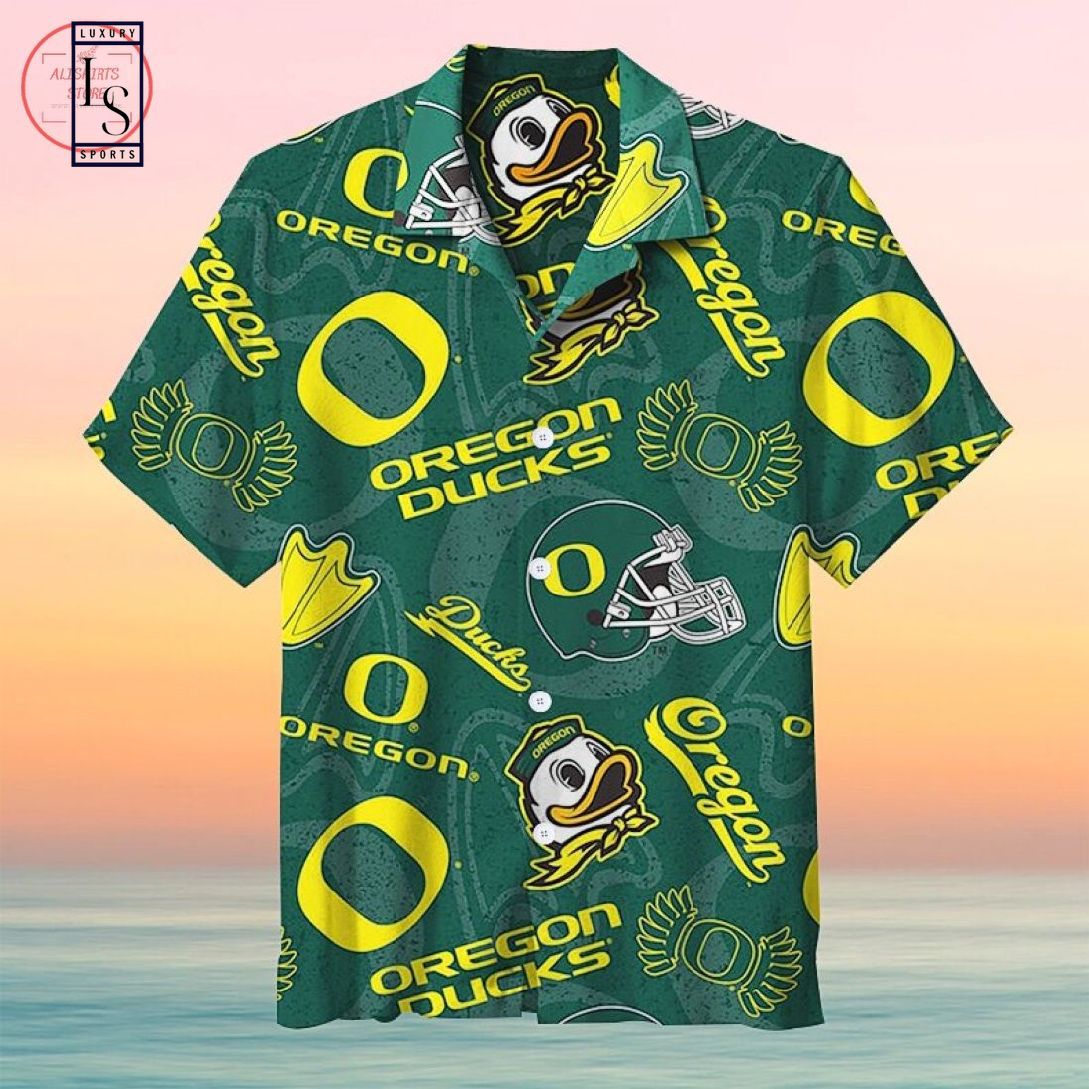 University of Oregon Ducks US footballs club Hawaiian shirt