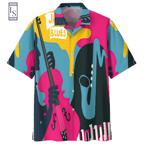 Jazz Blue Music Hawaiian Shirt
