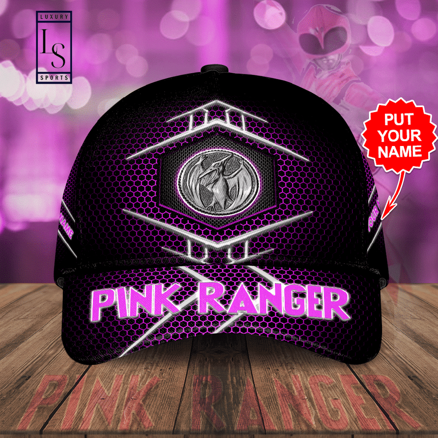Power Rangers Pink Ranger Beehive Hexagon Pattern Customized Baseball Cap
