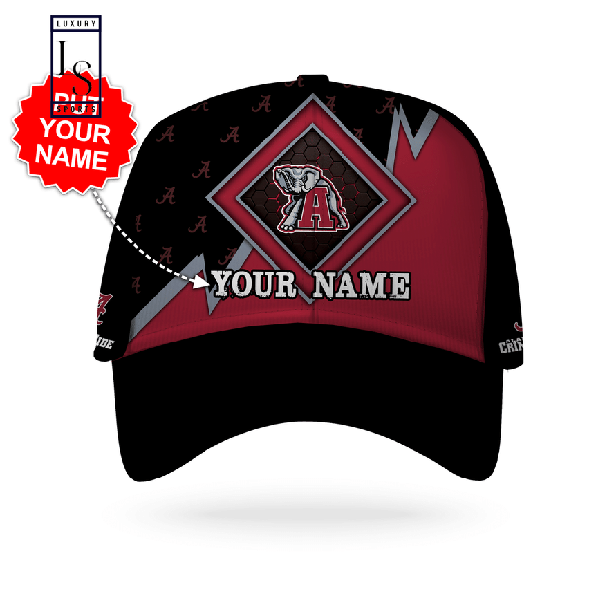 Alabama Crimson Tide Zigzag Line Customized Baseball Cap