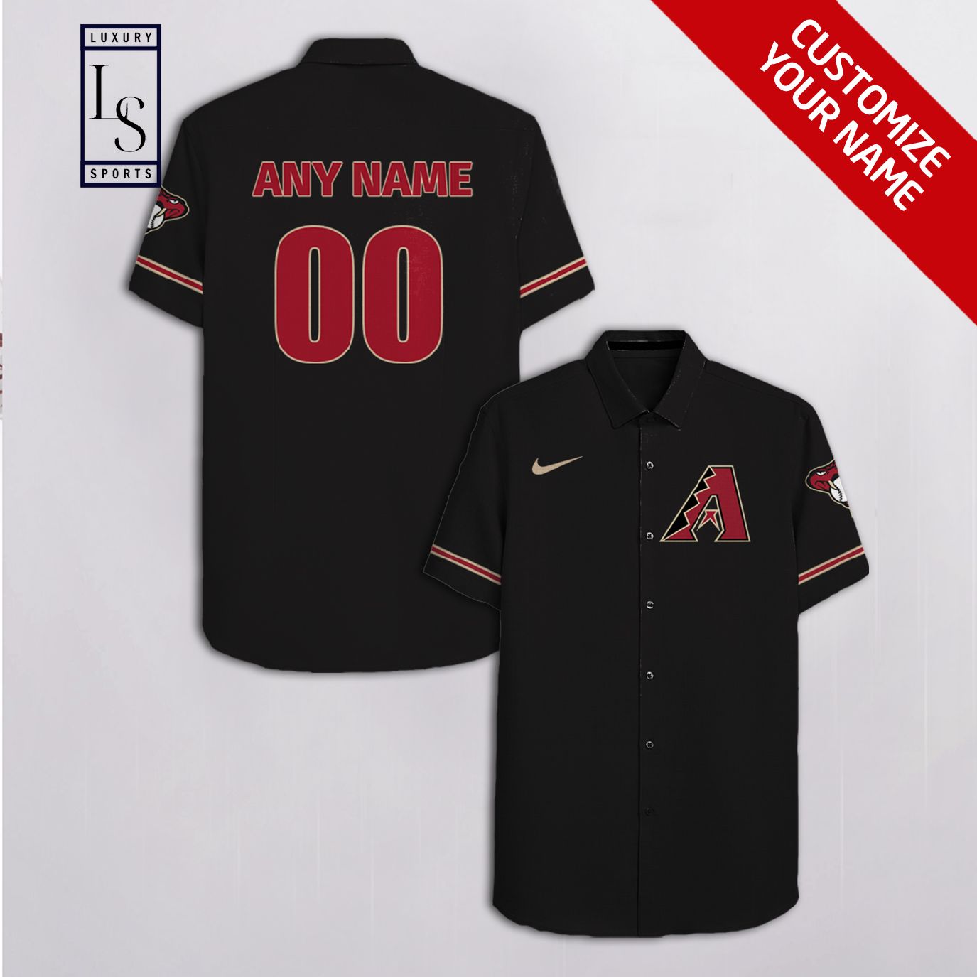 Arizona Diamondbacks Baseball Team Custom Name 2 Hawaiian Shirt