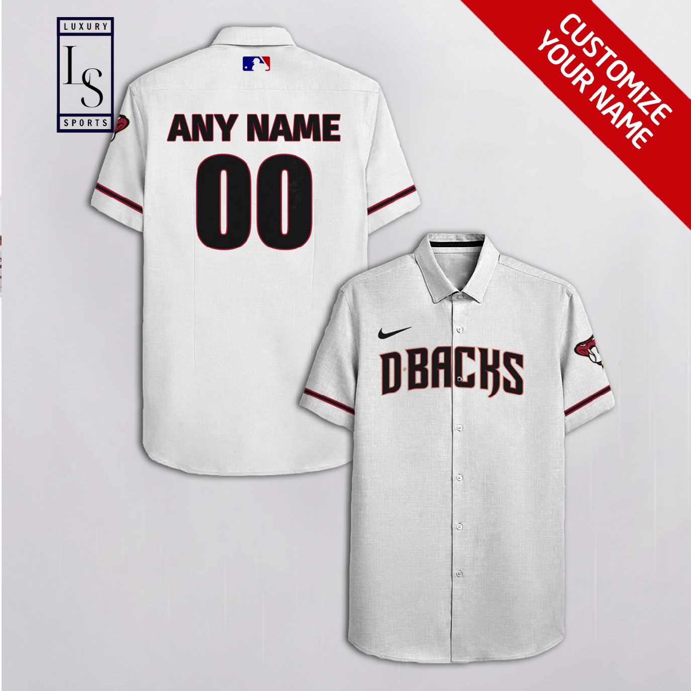 Arizona Diamondbacks Baseball Team Custom Name 5 Hawaiian Shirt