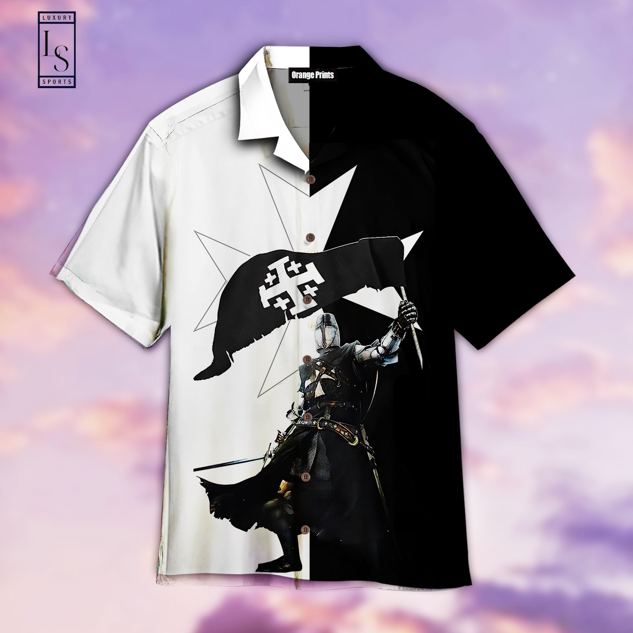 Black Templar Jerusalem Hawaiian Shirt