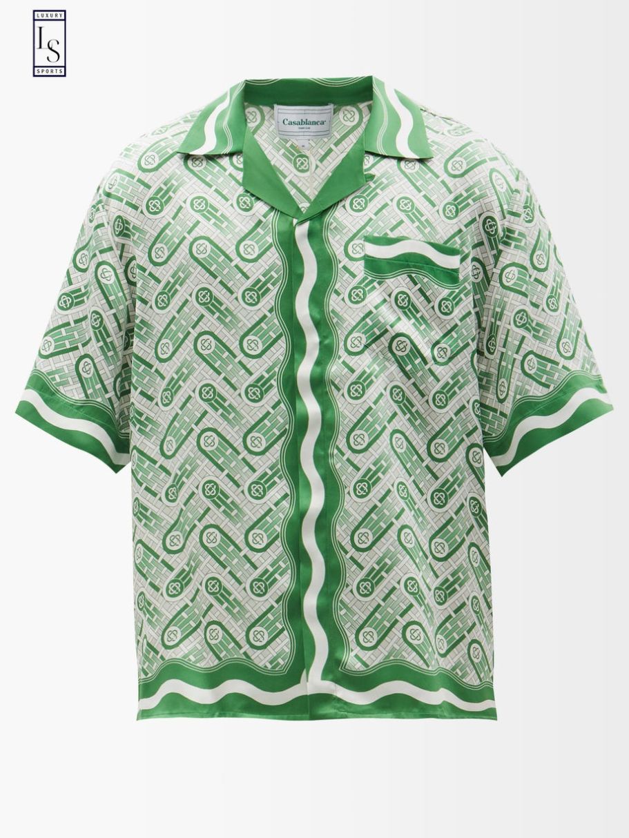 Casablanca Geometric Print Hawaiian Shirt