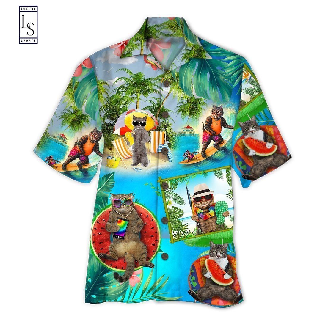 Cats Feel The Beach Hawaiian Shirt