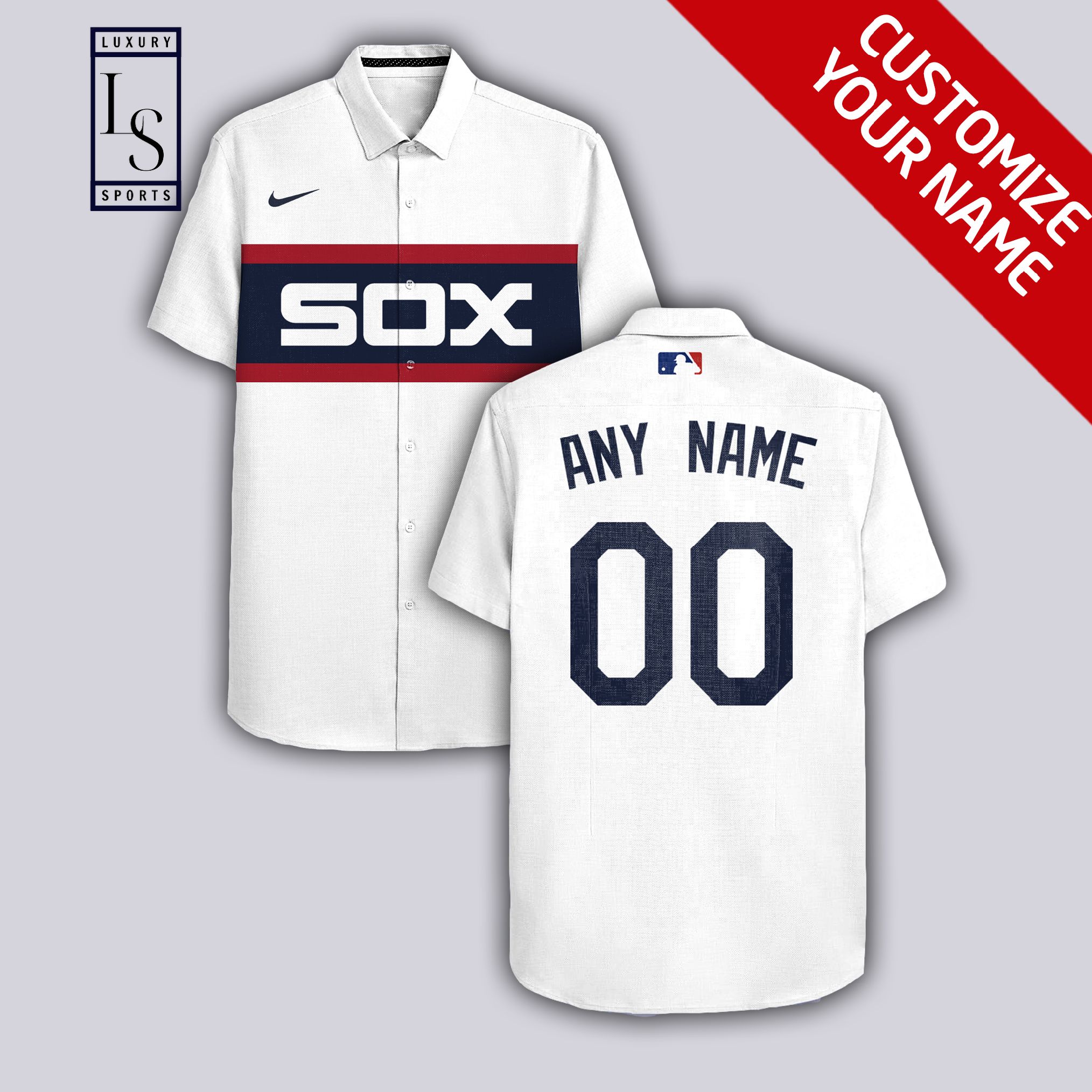 Chicago White Sox Custom Name Hawaiian Shirt