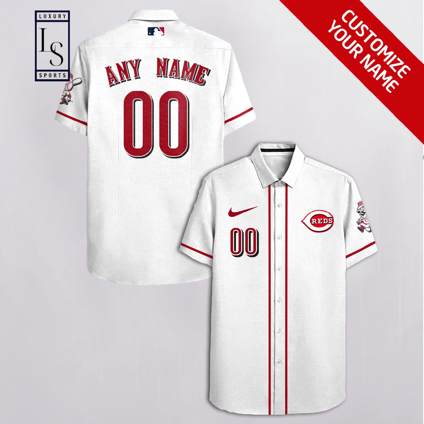 Cincinnati Reds Baseball Team Custom Name 2 Hawaiian Shirt