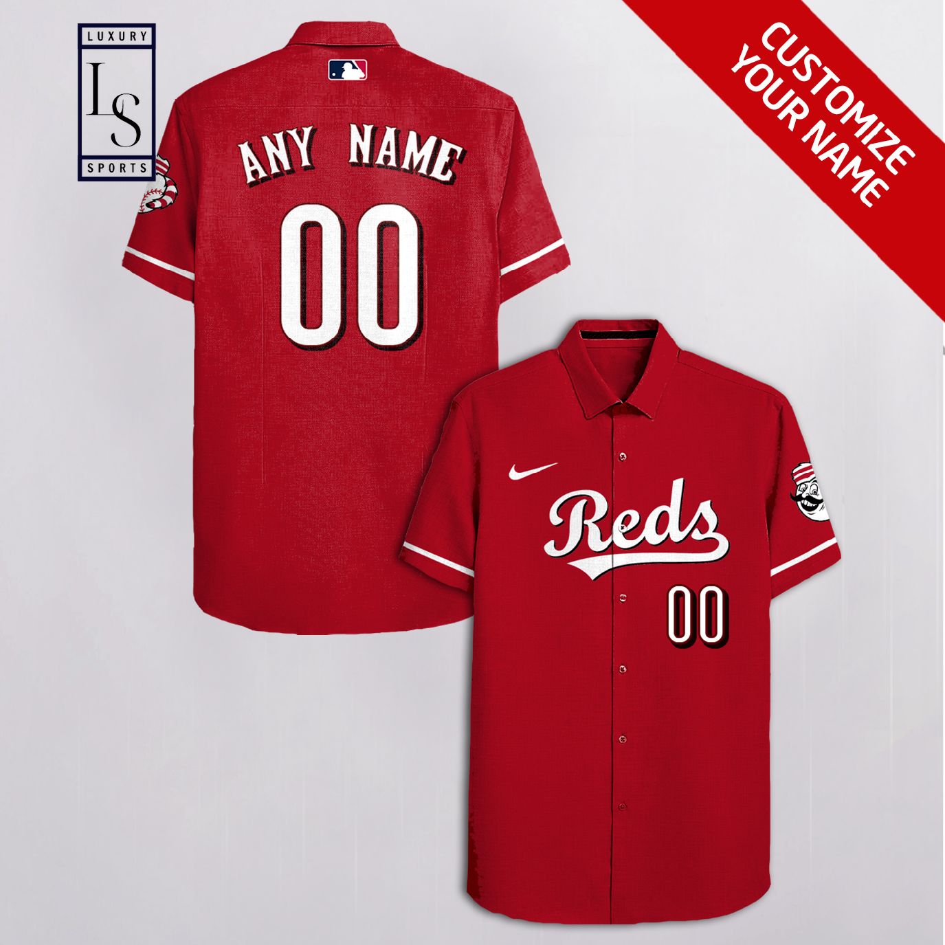 Cincinnati Reds Baseball Team Custom Name Hawaiian Shirt