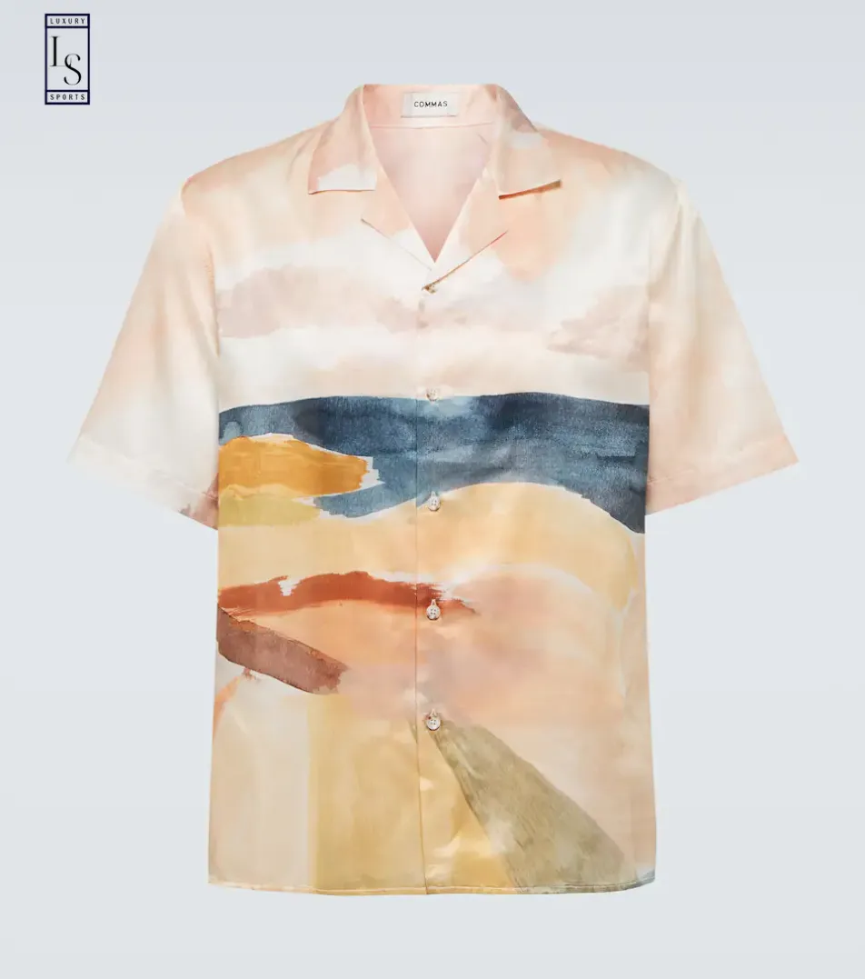 Comas Shoreline Motif Hawaiian Shirt