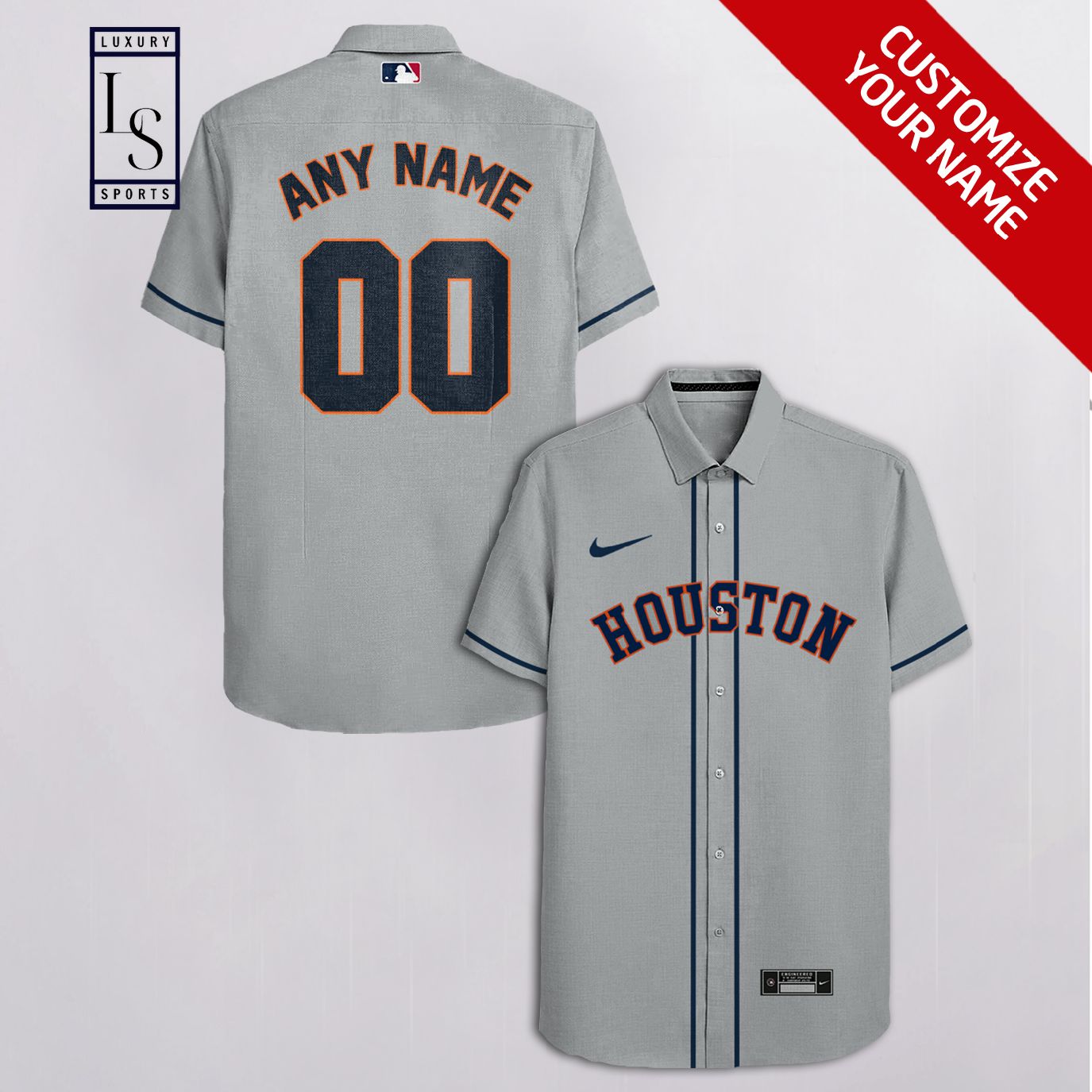 Houston Astros Baseball Team Custom Name 2 Hawaiian Shirt 