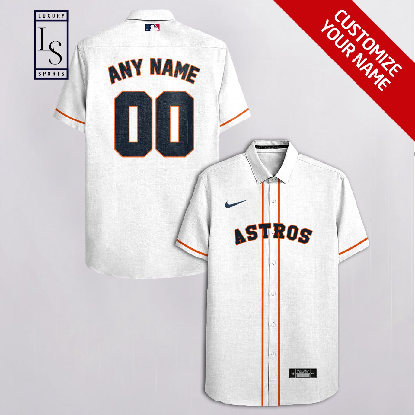 Houston Astros Baseball Team Custom Name 3 Hawaiian Shirt