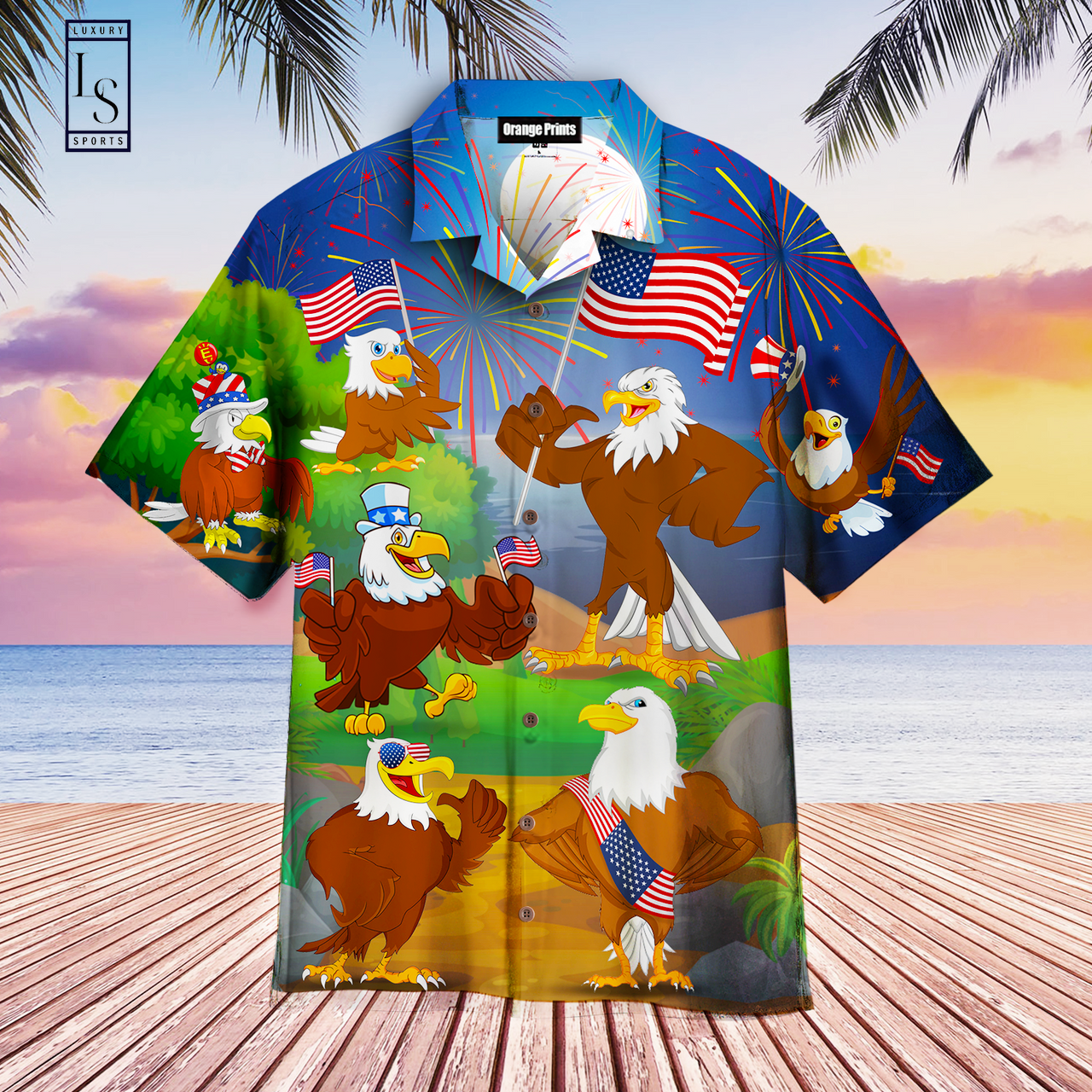 Independence Day of Eagles Hawaiian Shirt