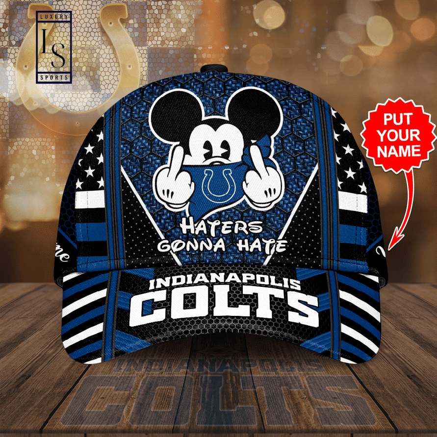 Indianapolis Colts Mickey Mouse Haters Gonna Hate Customized Baseball Cap