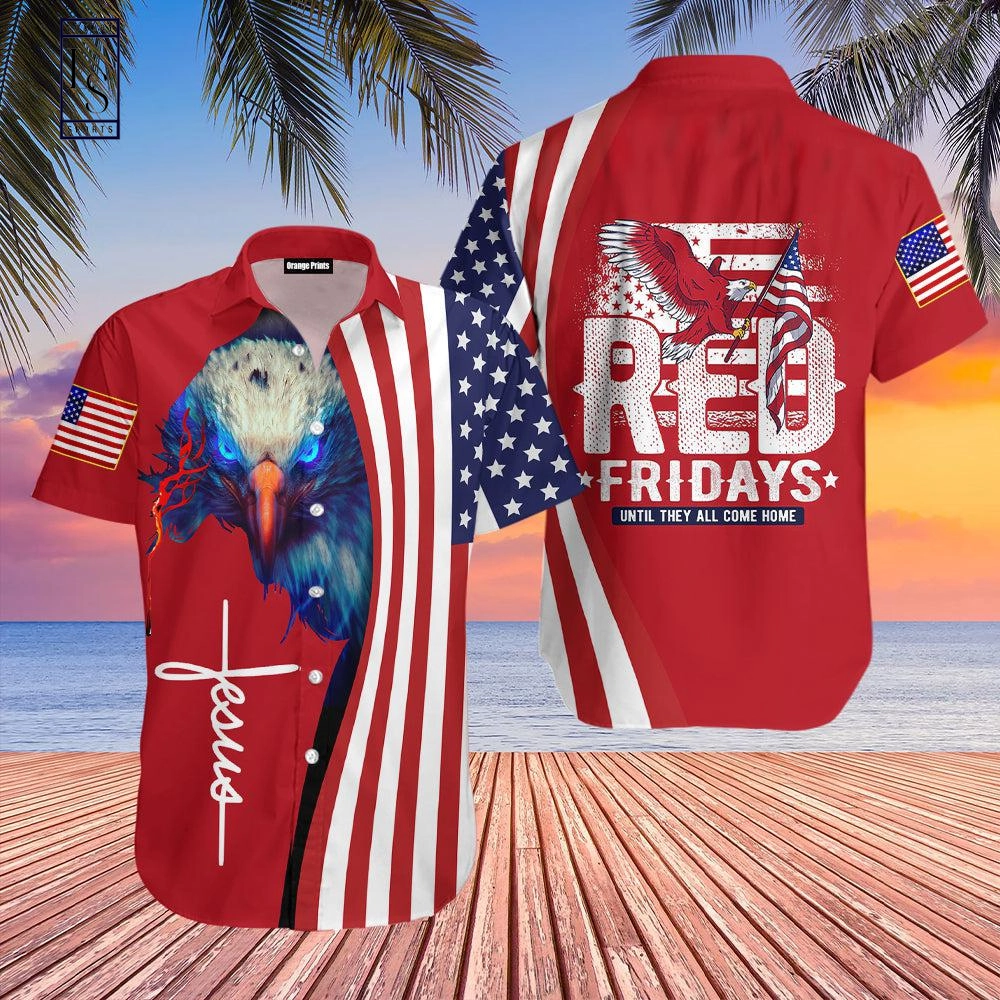 Jesus On Red Friday Hawaiian Shirt