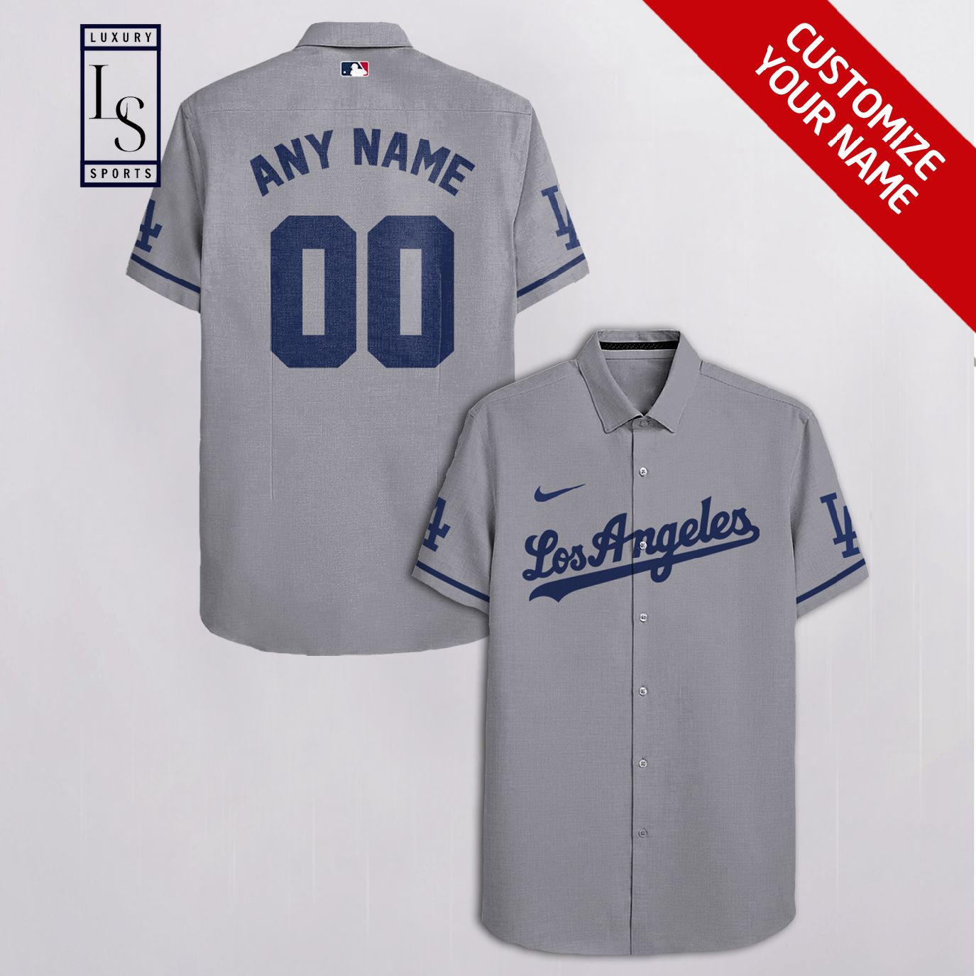 Los Angeles Dodgers Custom Name 2 Hawaiian Shirt