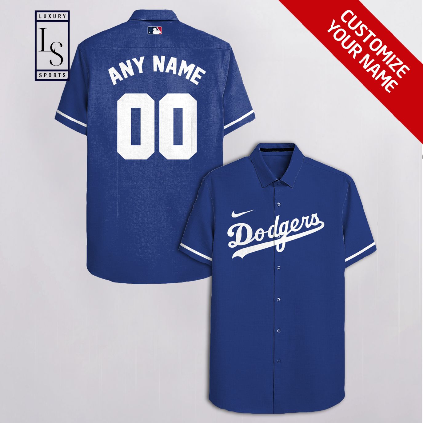 Los Angeles Dodgers Custom Name Hawaiian Shirt