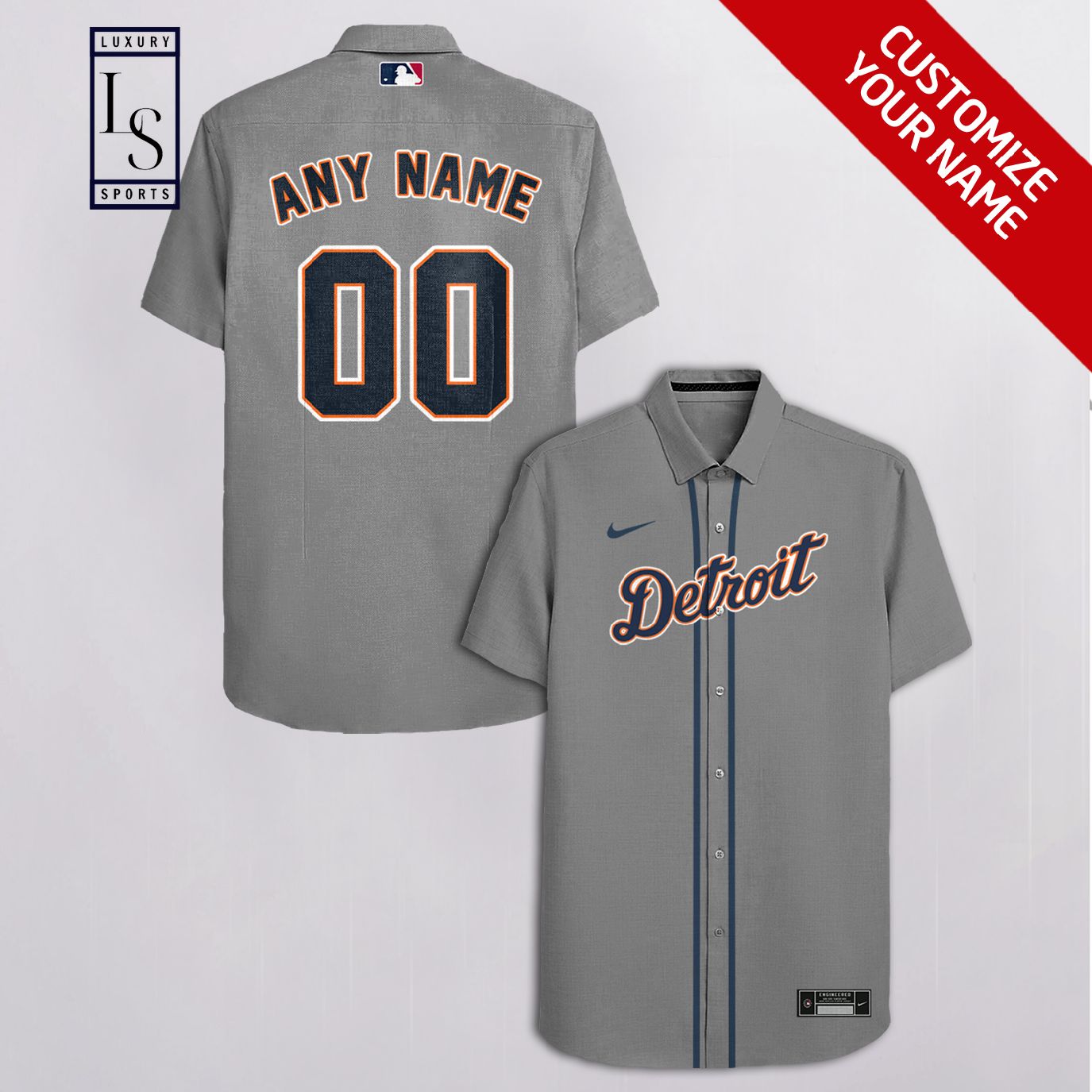 MLB Detroit Tigers Baseball Team Customized Hawaiian Shirt
