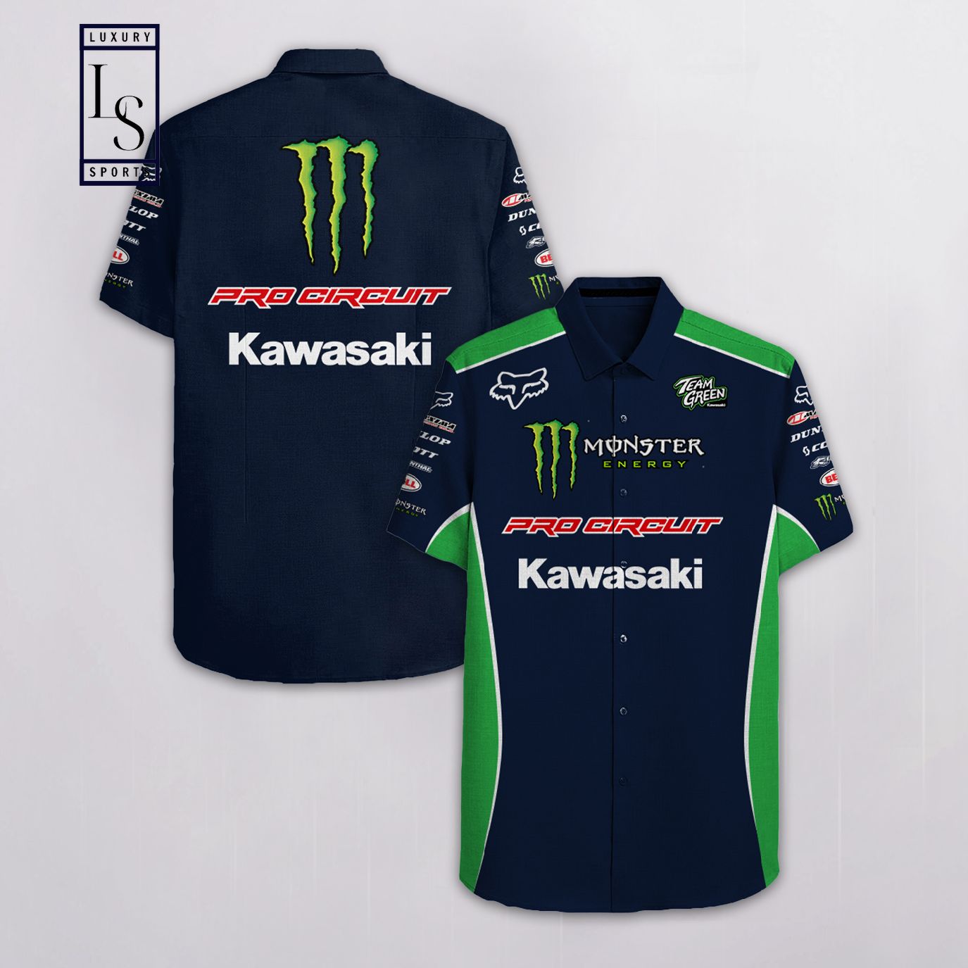Monster Energy Kawasaki Hawaiian Shirt