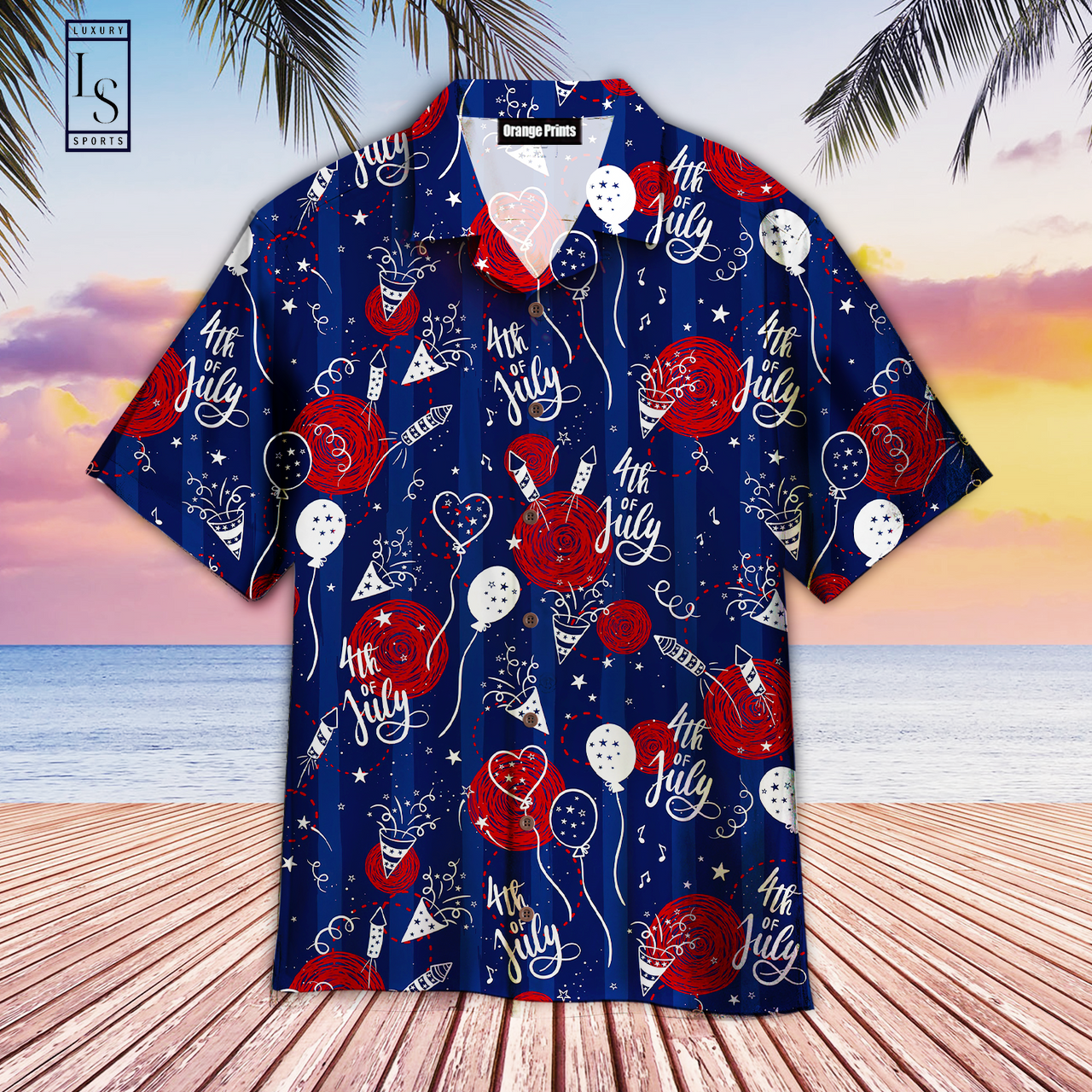 Party Seamless 4th Of July Hawaiian Shirt