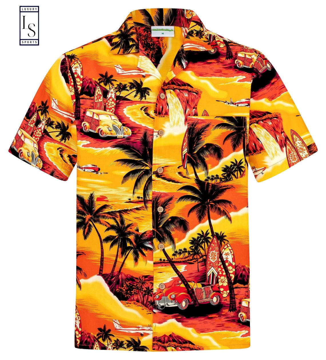 Peaceful Beach in Hawaiian Shirt