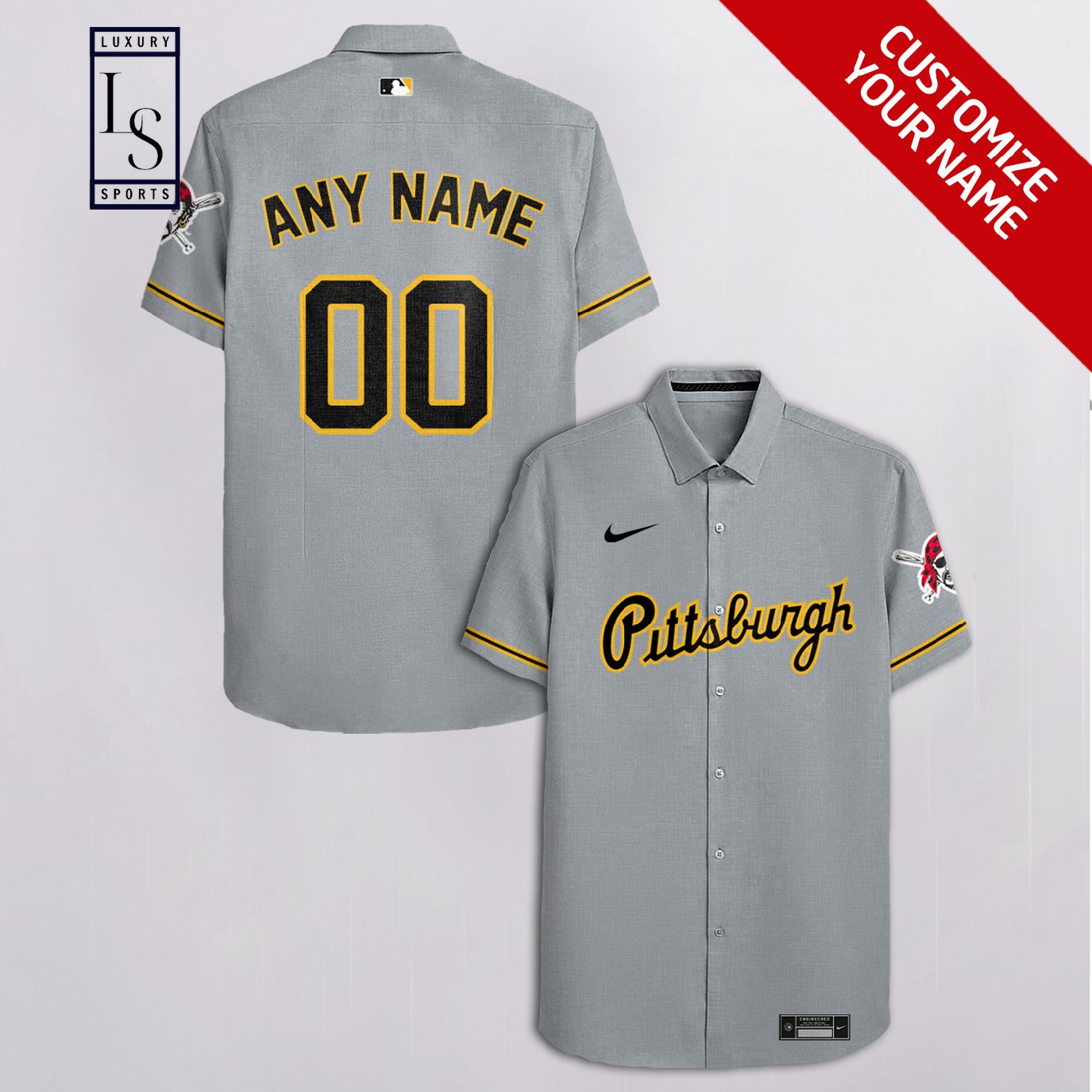 Pittsburgh Pirates Baseball Team Custom Name 3 Hawaiian Shirt