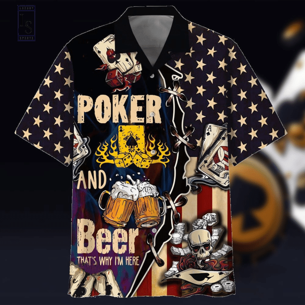 Play Poker And Drink Beer Hawaiian Shirt
