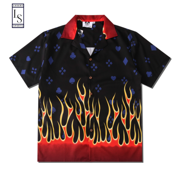 Poker On Fire Hawaiian Shirt
