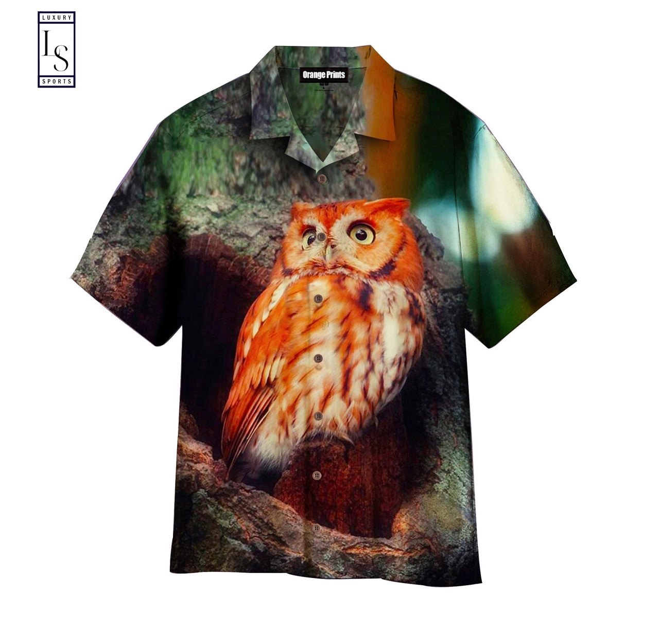 Red Owl in The Forest Hawaiian Shirt